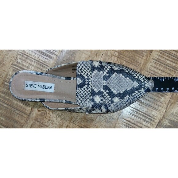 Steve Madden Fuax SNAKESKIN Pointed Toe SlipOn Mule Loafer Flats Sz 7 Comfort - Picture 4 of 11